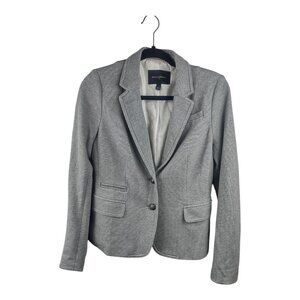 Women's Banana Republic Light Gray Academy Blazer Cotton Size 8